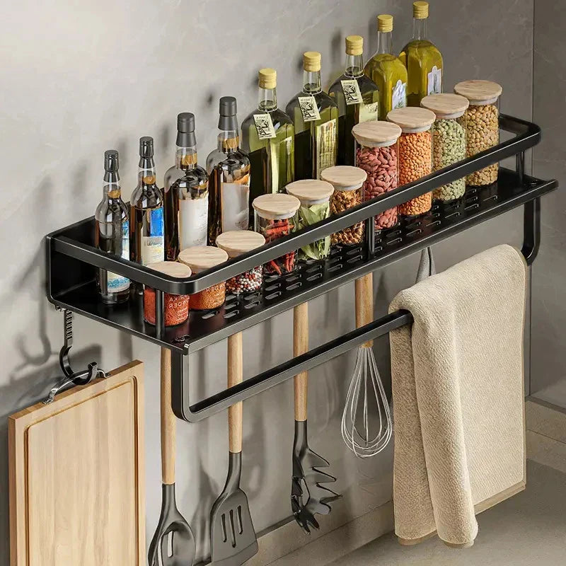 Modern Black Kitchen Rack - MetroRack-30cm-State of Style