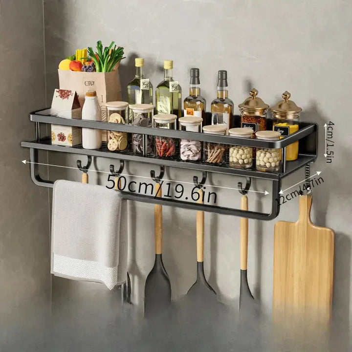 Modern Black Kitchen Rack - MetroRack-Large with holder-State of Style