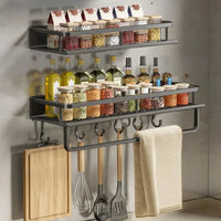 Modern Black Kitchen Rack - MetroRack-Small with Holder-State of Style