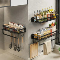 Modern Black Kitchen Rack - MetroRack-Small with Holder-State of Style