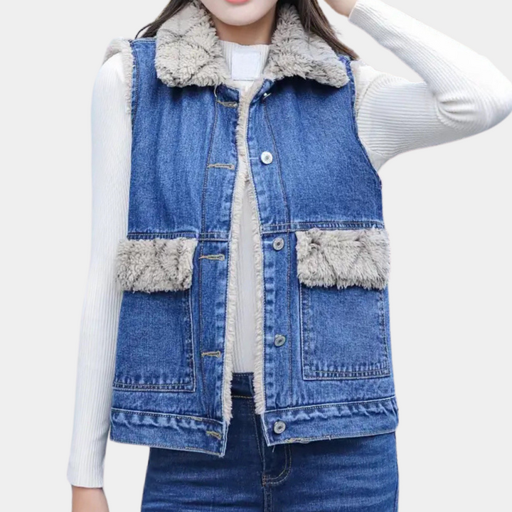 Modern Denim Gilet for Women - Noa-XS-State of Style