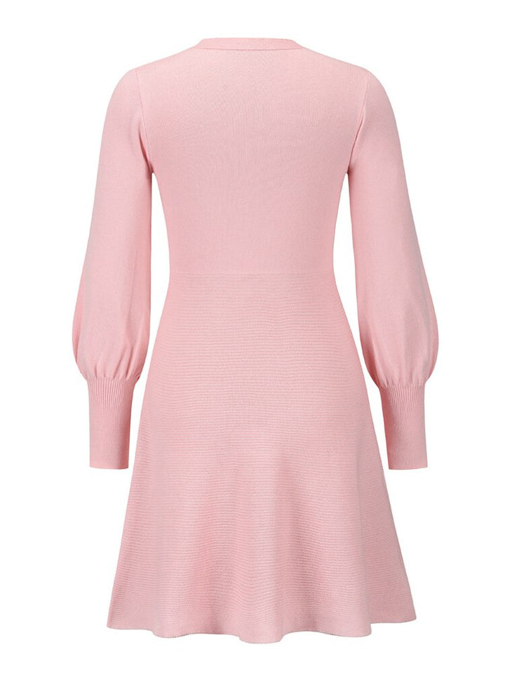 Modern Dress With Balloon Sleeves | Elegant & Stylish-Black-S-State of Style