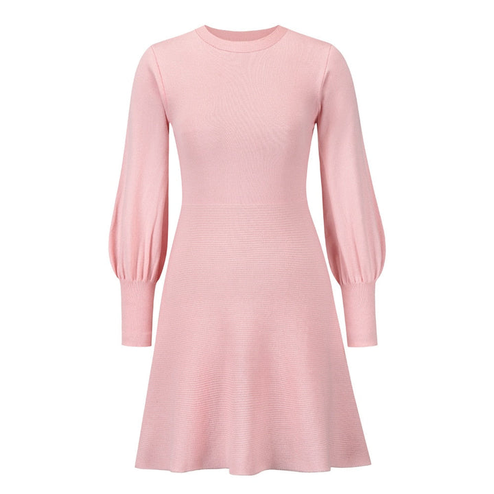 Modern Dress With Balloon Sleeves | Elegant & Stylish-Pink-S-State of Style