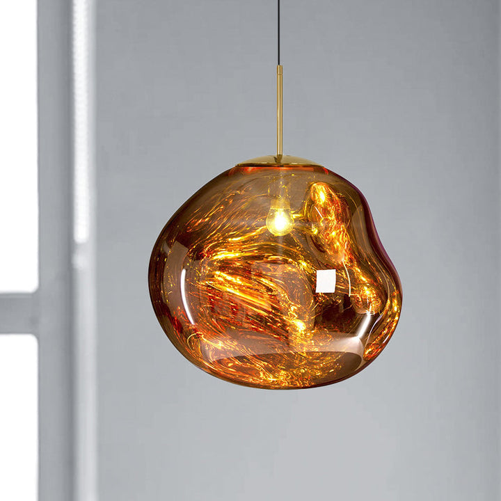 Modern Glass Ceiling Light - LunaLux-Gold-7.87 inches-State of Style