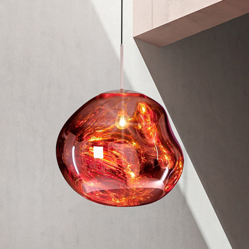 Modern Glass Ceiling Light - LunaLux-Red-7.87 inches-State of Style