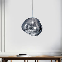Modern Glass Ceiling Light - LunaLux-Silver-7.87 inches-State of Style