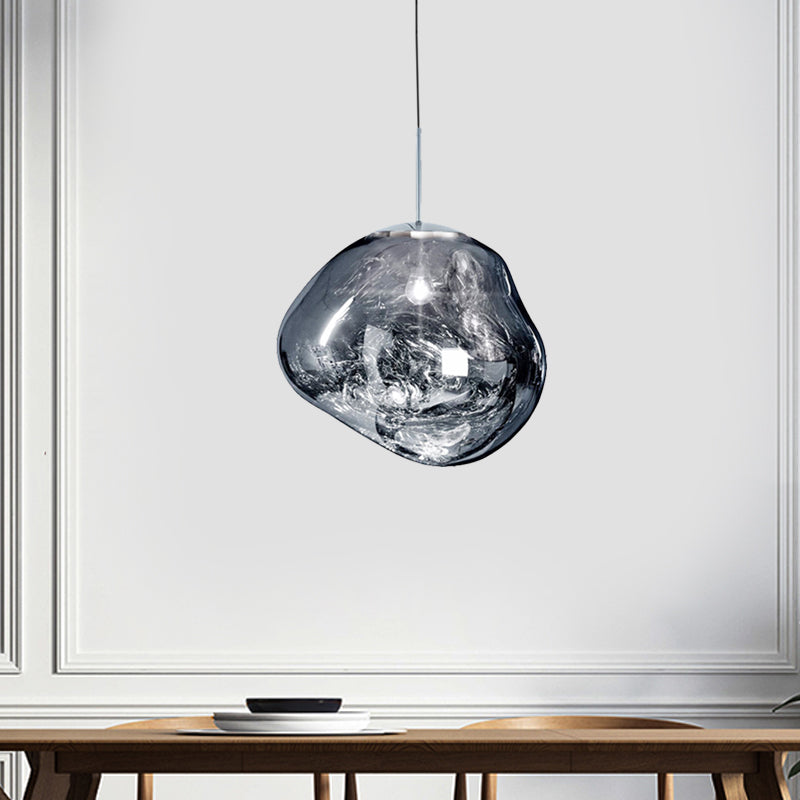 Modern Glass Ceiling Light - LunaLux-Silver-7.87 inches-State of Style