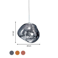 Modern Glass Ceiling Light - LunaLux-Silver-7.87 inches-State of Style