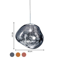 Modern Glass Ceiling Light - LunaLux-Silver-7.87 inches-State of Style