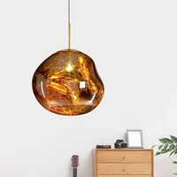 Modern Glass Ceiling Light - LunaLux-Silver-7.87 inches-State of Style