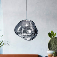 Modern Glass Ceiling Light - LunaLux-Silver-7.87 inches-State of Style