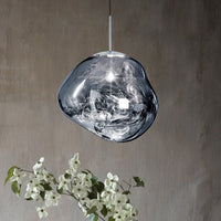 Modern Glass Ceiling Light - LunaLux-Silver-7.87 inches-State of Style