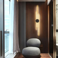 Modern Industrial LED Wall Light - LumoGlow-63CM-Black-B-State of Style