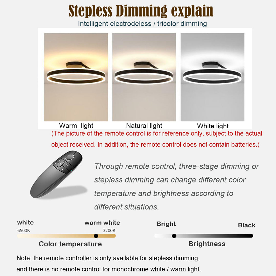 Modern LED Ceiling Lamp - Luminara-3 Colours-Black-A-State of Style