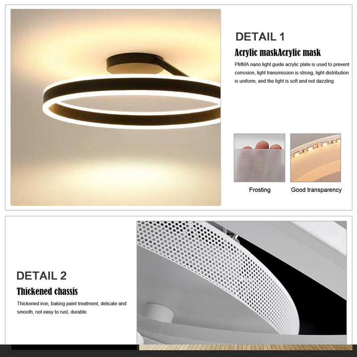 Modern LED Ceiling Lamp - Luminara-3 Colours-Black-A-State of Style