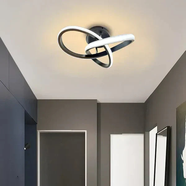 Modern LED Ceiling Lamp with Double Ring Design - Twilight Rings-Round White-State of Style