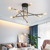 Modern LED Ceiling Light - Lumière Royale-Clear Bulb - Warm Light-8 Lamps-State of Style