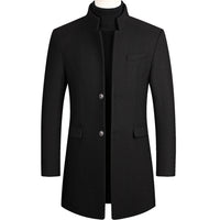 Modern Long Men's Coat - Alexander-Black-M-State of Style