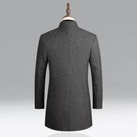 Modern Long Men's Coat - Alexander-Burgundy-M-State of Style