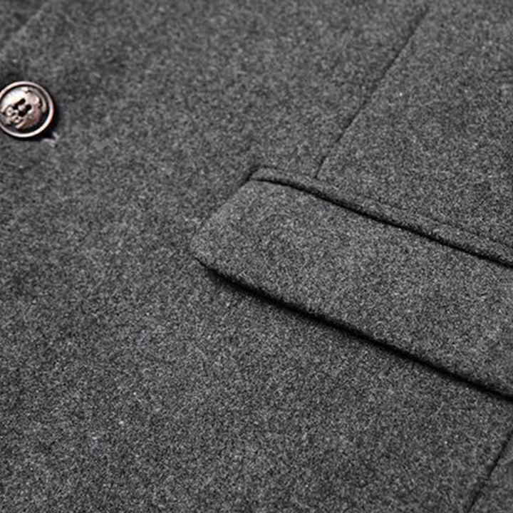 Modern Long Men's Coat - Alexander-Burgundy-M-State of Style