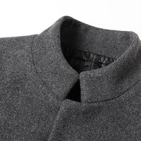 Modern Long Men's Coat - Alexander-Burgundy-M-State of Style