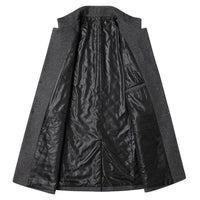 Modern Long Men's Coat - Alexander-Burgundy-M-State of Style