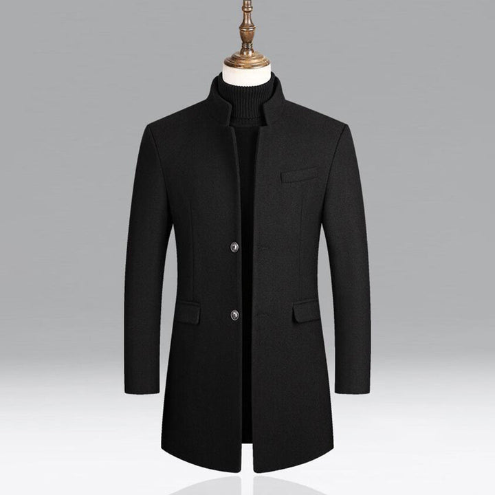Modern Long Men's Coat - Alexander-Burgundy-M-State of Style