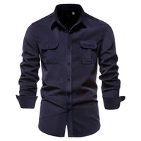 Modern Men's Shirt - Aiden-Navy Blue-S-State of Style