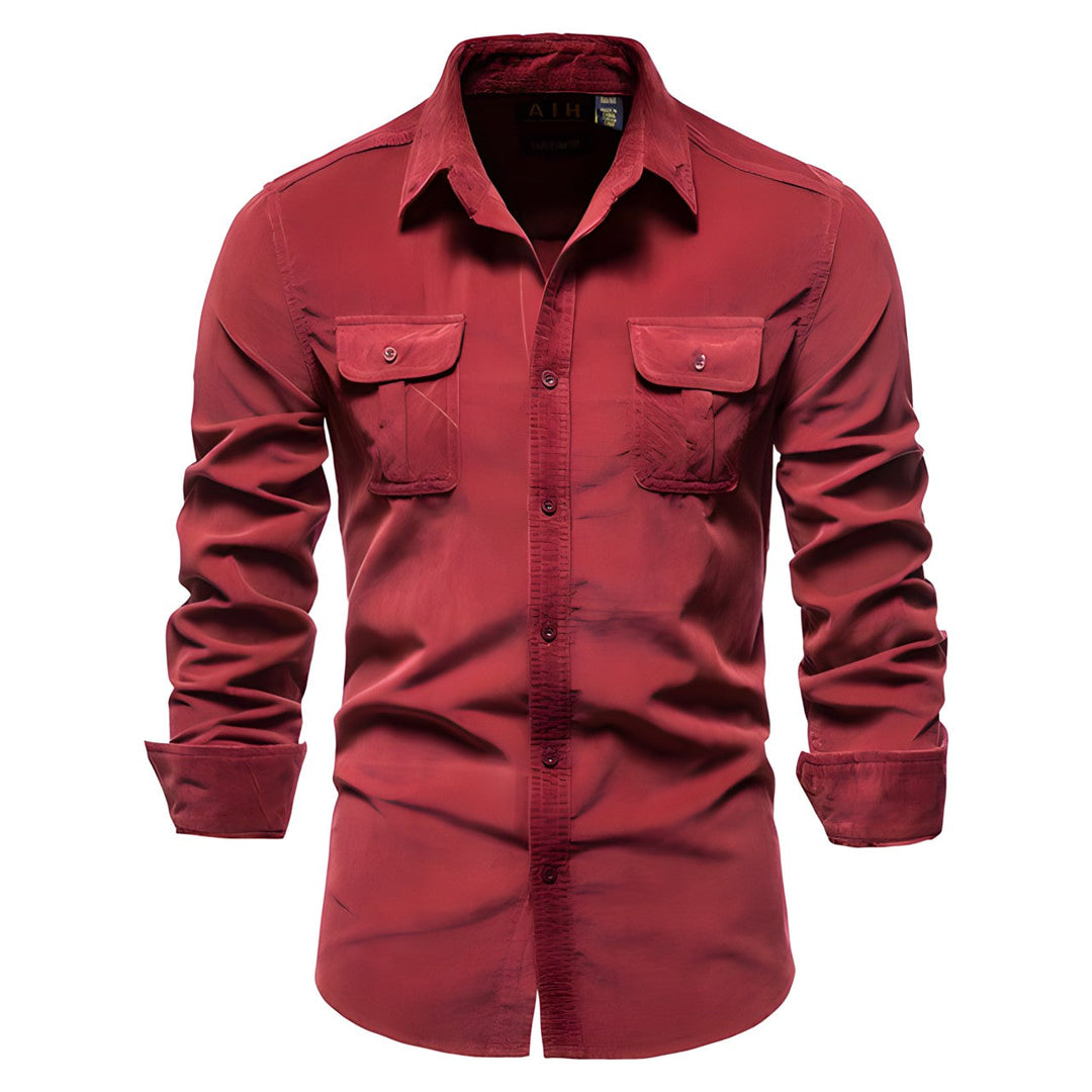 Modern Men's Shirt - Aiden-Red-S-State of Style
