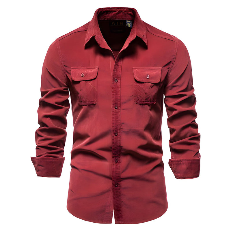 Modern Men's Shirt - Aiden-Red-S-State of Style