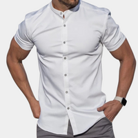 Modern Men's Shirt with Short Sleeves – Dante-White-S-State of Style
