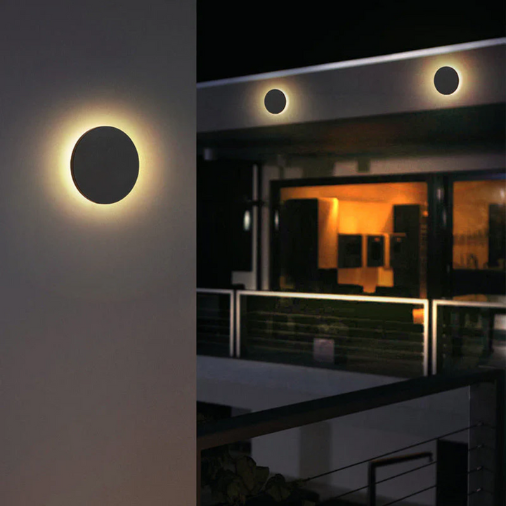 Modern Minimalist LED Wall Lamp - Zenith-Black-Warm White-Round Small-State of Style