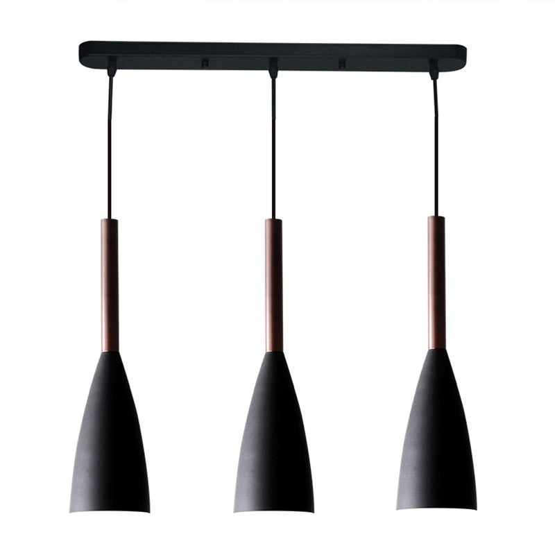 Modern Pendant Lamp Set - Lars-3 Rectangular Black-State of Style