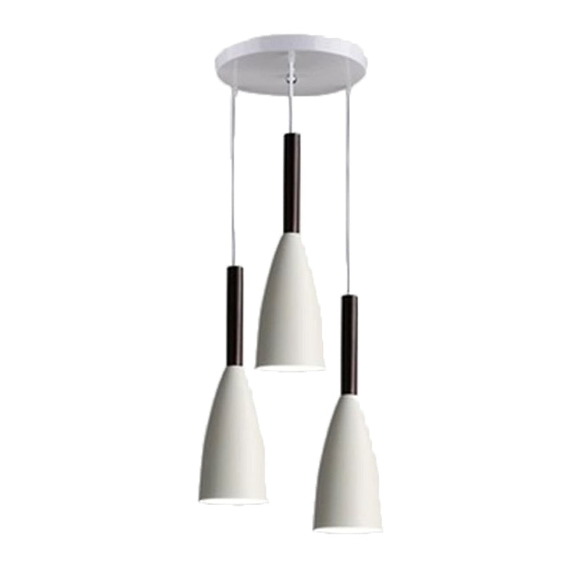 Modern Pendant Lamp Set - Lars-3 Round Matte White-State of Style
