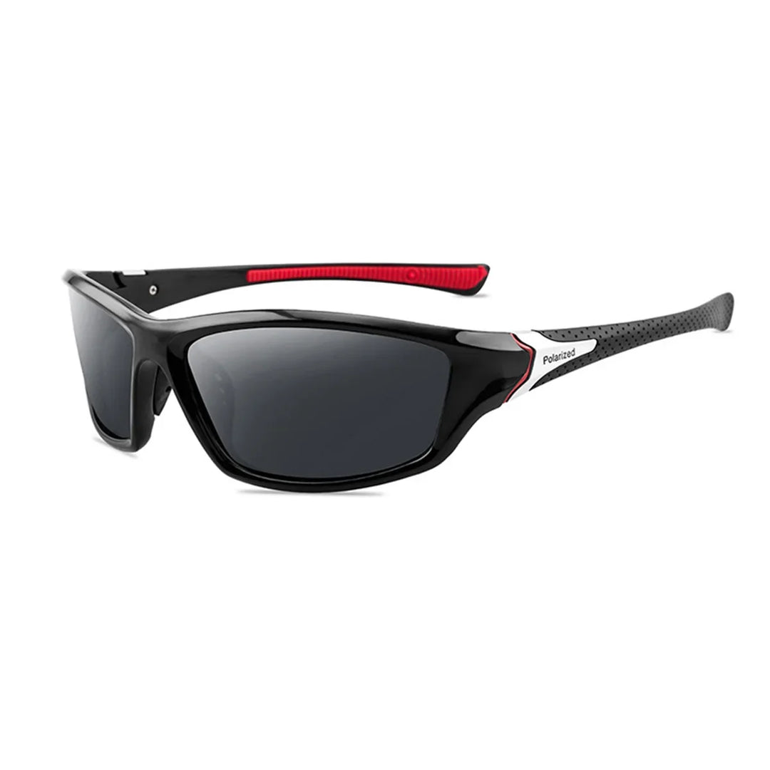 Modern & Polarised Unisex Sunglasses with UV400 Protection – Alex-Black-Red-State of Style