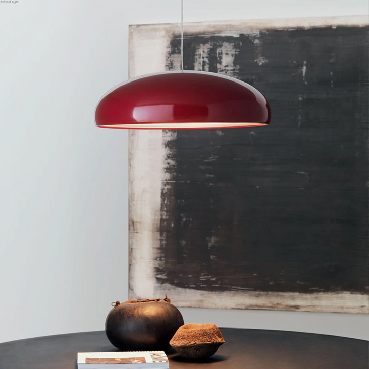 Modern Round LED Pendant Lamp - Serena-Average 35 cm-Bordeaux Red-State of Style