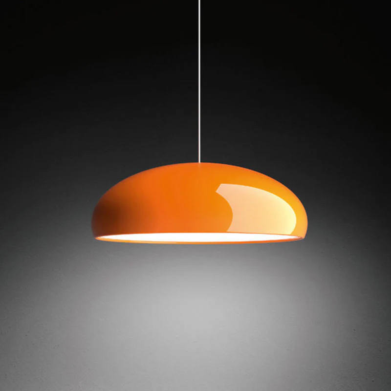 Modern Round LED Pendant Lamp - Serena-Average 35 cm-Orange-State of Style