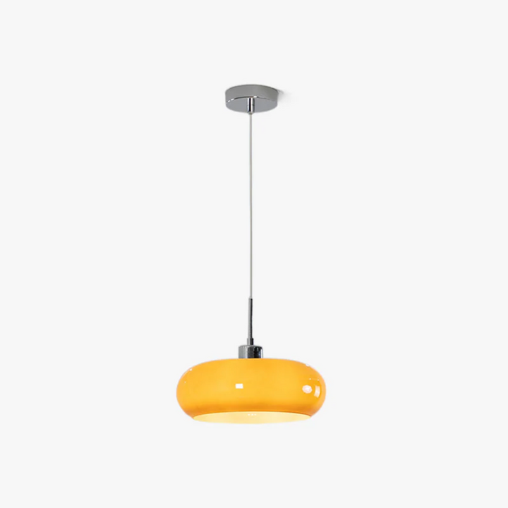 Modern Round LED Pendant Light - RadianceOrb-Orange-State of Style