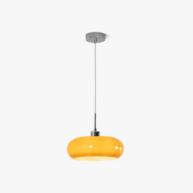Modern Round LED Pendant Light - RadianceOrb-Orange-State of Style