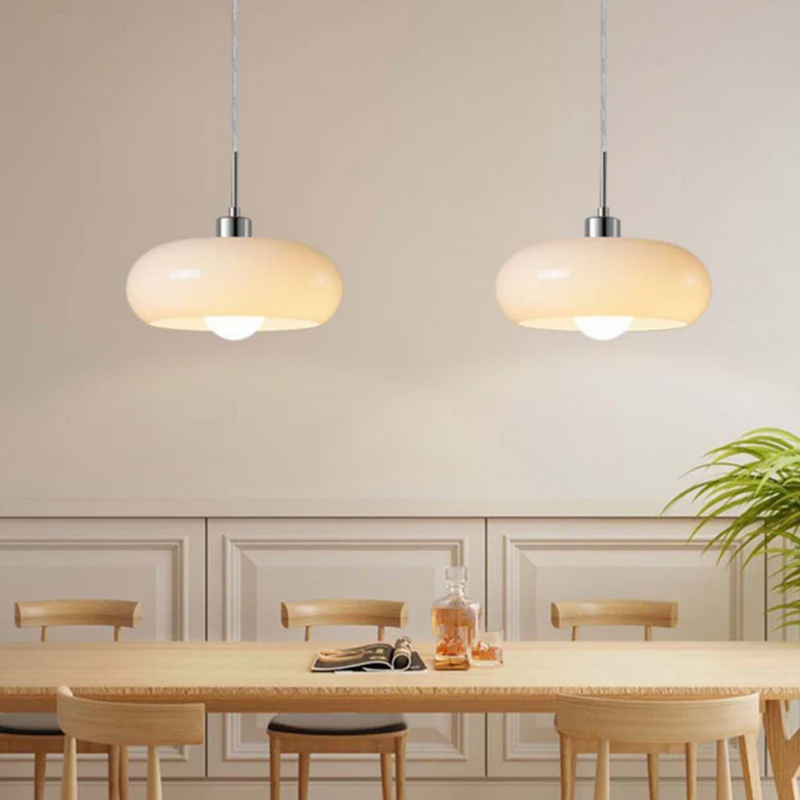 Modern Round LED Pendant Light - RadianceOrb-Orange-State of Style