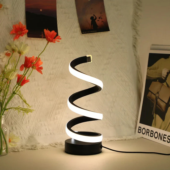 Modern S-shaped Desk Lamp - FlexiGlow-Black-State of Style
