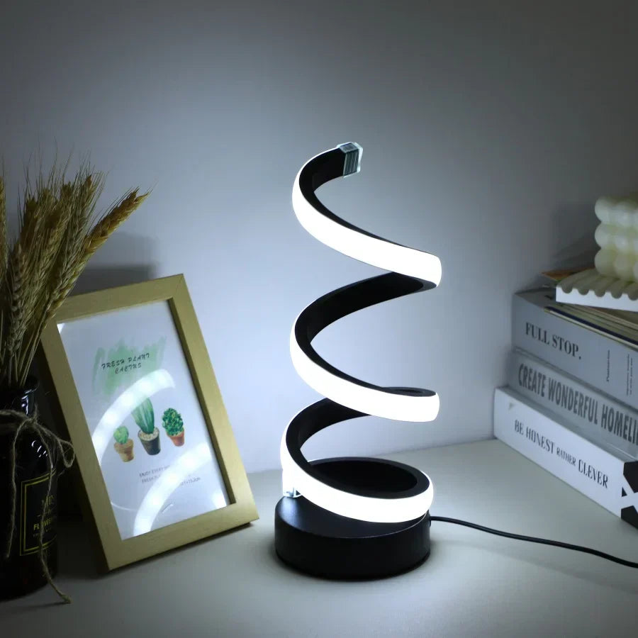 Modern S-shaped Desk Lamp - FlexiGlow-Black-State of Style
