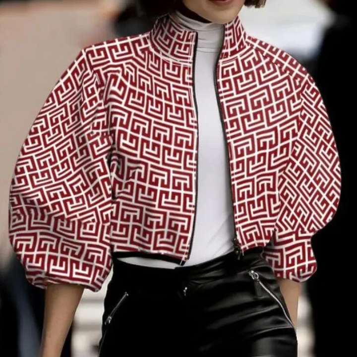 Modern Short Women's Coat - Vesper-Red-XS-State of Style