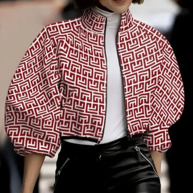 Modern Short Women's Coat - Vesper-Red-XS-State of Style