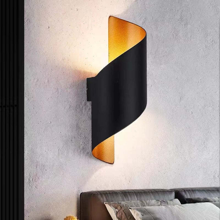 Modern Spiral LED Wall Lamp – TwistLight-Small-Black & Gold-State of Style