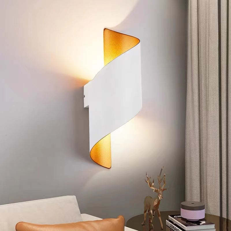 Modern Spiral LED Wall Lamp – TwistLight-Small-White & Gold-State of Style