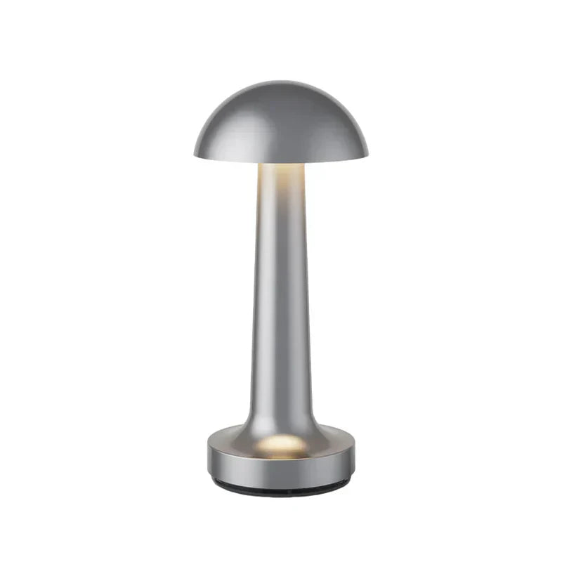 Modern Table Lamp - SleekGlow-Silver/Round-State of Style