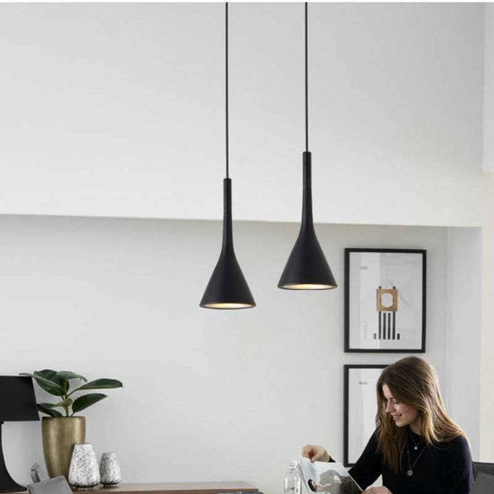 Modern Triangular Pendant Light - Trionda-Black-State of Style
