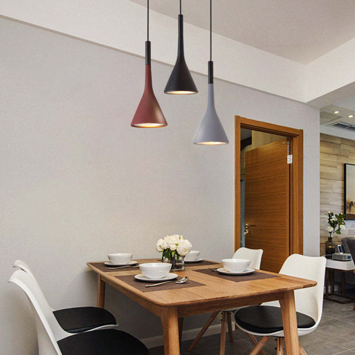 Modern Triangular Pendant Light - Trionda-Yellow-State of Style
