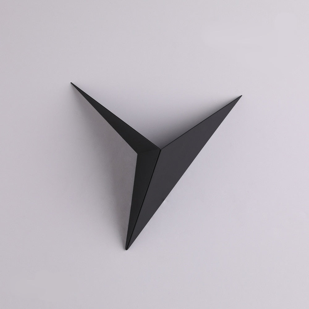 Modern Triangular Wall Lamp - TrigoLux-Black-Cool White-State of Style